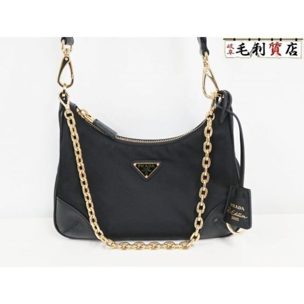 Prada Re Edition Re Bag Black Clutch Chain Shoulder